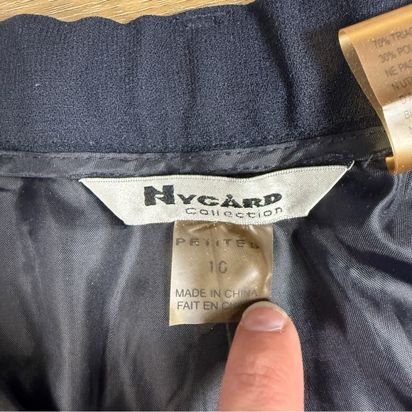 Vintage Nygard Collection navy trousers, Size 10 PETITE - Picture 5 of 7